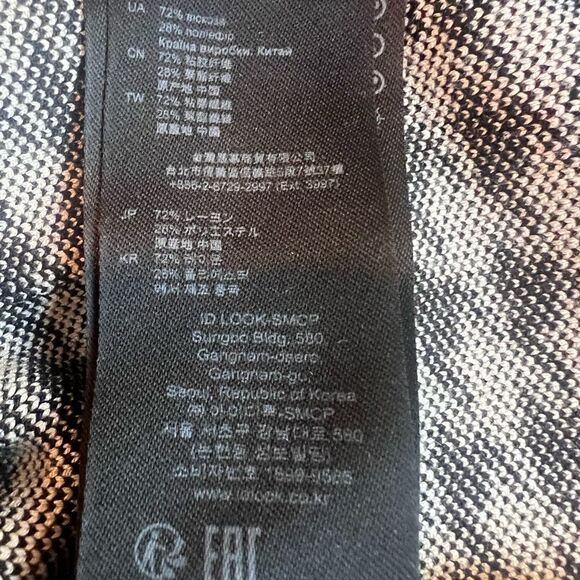 Sandro Long Houndstooth V-Neck Cardigan Sweater (authentic) Women’s Size 1-Paris - Picture 13 of 15